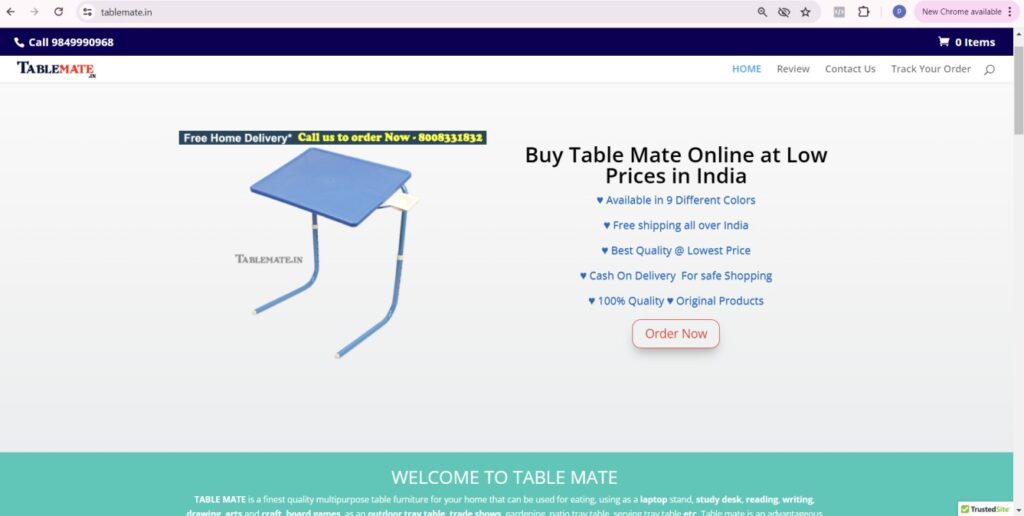 Tablemate web